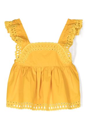 yellow cotton blouse STELLA McCARTNEY KIDS | TU5A42Z1594230